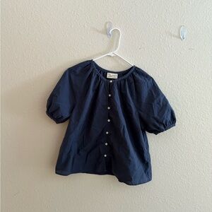 Navy Blue Women’s Button-Up Shirt
